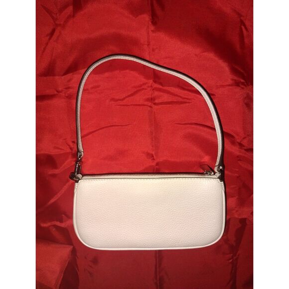MICHAEL Michael Kors Zoe Small Convertible Pouchette White Leather Shoulder Bag - Picture 2 of 8
